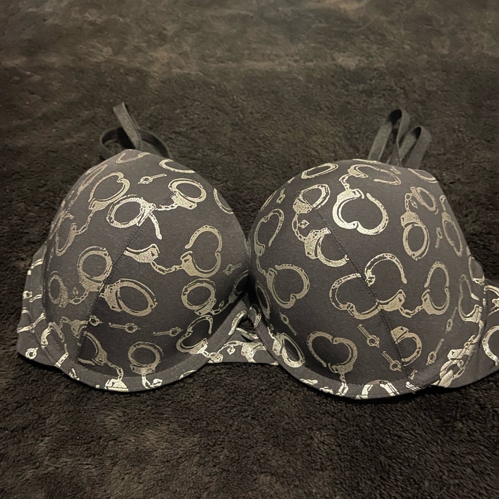 36C Black Heart Bra